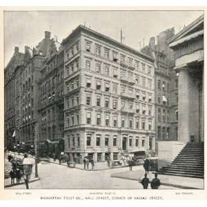  1893 Print Manhattan Trust Co. Building New York City 