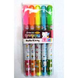  Hello Kitty Color Markers Highlighter Set   5 Pieces 