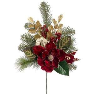  19 Magnolia/Ball/Pine Spray Red Gold (Pack of 12)