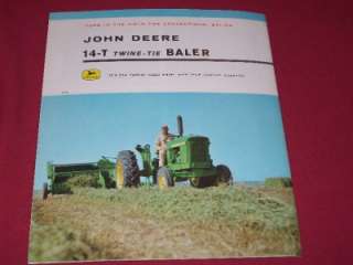 1960 John Deere 14 T Twine Tie Baler Brochure,Nice  