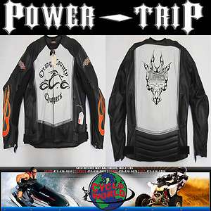 ORANGE COUNTY CHOPPERS LEATHER MOTORCYCLE JACKET POWER TRIP COWHIDE XL 