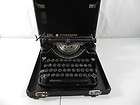 Vintage Underwood Portable Manual Typewriter With Case 4 Bank Glass 