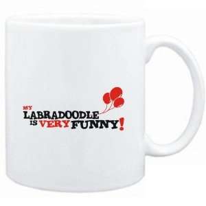    Mug White  MY Labradoodle IS EVRY FUNNY  Dogs