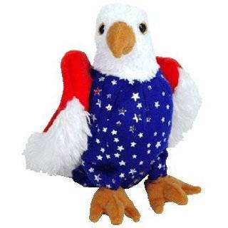 Ty Beanie Babies   Free the Eagle with Black Chest Red & Blue Wings