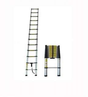 12.5 Ft Telescopic Aluminum Extension Ladder Max 300lbs Inspection 