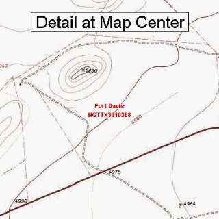   Topographic Quadrangle Map   Fort Davis, Texas (Folded/Waterproof