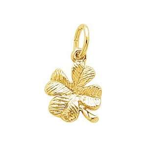  Rembrandt Charms Four Leaf Clover Charm, Gold Plated 