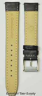 18 mm BLACK CALF LEATHER PADDED WATCH BAND / STRAP NEW  