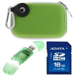 16GB SDHC P SDH16G10 EFS2 SDHC Class 10 Flash Memory Card + Green Card 