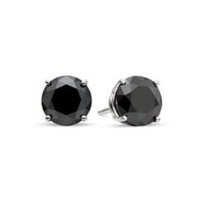  0.30 Carat tw Black Diamond Stud Earrings in Sterling 