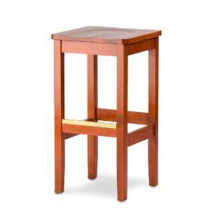    Bulldog Backless Barstool with Pecan Finish