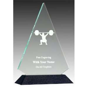  Acrylic Triangle Award   Weightlifting