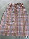 Vintage David Brooks Cotton Madras Lined Skirt w/belt~~