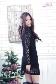   4XL womens elegant rose floral long sleeve lace net dress JB617  