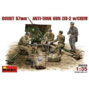   MiniArt 1/35 Soviet 57mm Anti Tank Gun ZIS 2 w/Crew Kit Toys & Games