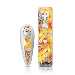  Wall Flower Design Nintendo Wii Nunchuk + Remote 