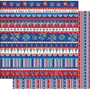  I Love America Glitter Double Sided Cardstock 12X12 Show 