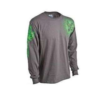  Fly Racing Fly Logo Long Sleeve T Shirt , Color Charcoal 