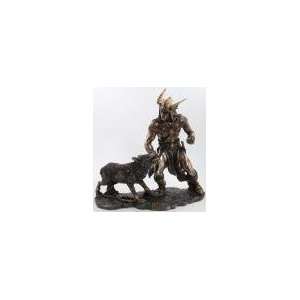  Tyr Shackling Fenrir Statue