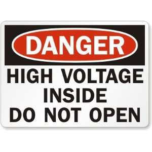  Danger Hazardous Voltage Inside Do Not Open Aluminum Sign 