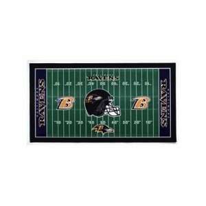  NFL Baltimore Ravens XL Football Field Mat Sports 