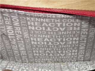 KENNETH COLE RED LEATHER TOP ZIPPERED CLUTCH WALLET NEW $55  