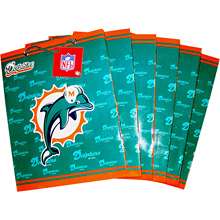 Pro Specialties Miami Dolphins Team Logo Large Size Gift Bag (5 Pack 