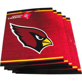   Arizona Cardinals Team Logo Large Size Gift Bag (5 Pack)   