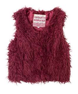 Deep Pink (Pink) Shaggy Fur Cropped Gilet  231781074  New Look