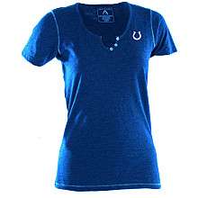 Womens Antigua Indianapolis Colts Spry V Neck T Shirt   