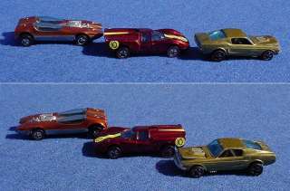 1960s Hot Wheels Red Line Car Lot 8 + Buttons & Case As Shown  