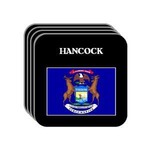 US State Flag   HANCOCK, Michigan (MI) Set of 4 Mini Mousepad Coasters