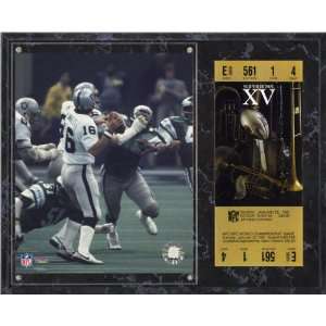 Jim Plunkett Sublimated 12x15 Plaque  Details Oakland Raiders, Super 