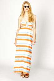   Dresses   Lucy Bandeau Detail Stripe 