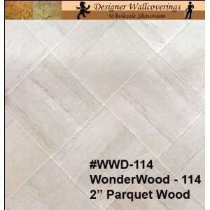 Wonder Wood   2 Inch Parquet Wood Wallpaper Panels  