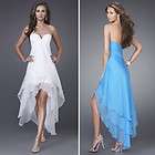 blue Strapless chiffon Bridesmaid/formal/prom/ball/Evening Dress 
