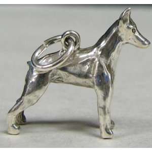  ORB Sterling Silver Akc Dog Charm Doberman Pincher 