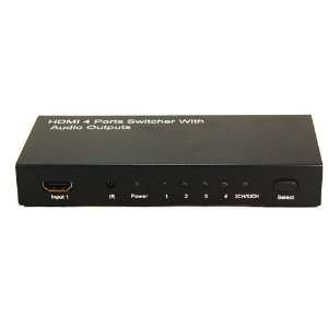  HDMI 4 Ports Switcher w/ Toslink Audio + Coaxial Audio & 3 