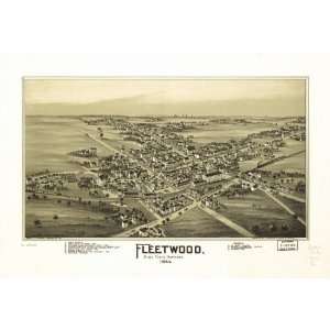    1893 Fleetwood Pennsylvania, Birds Eye Map