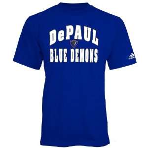 adidas DePaul Blue Demons Royal Blue Rally T shirt  Sports 