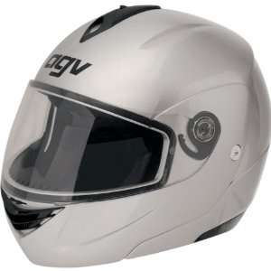 AGV Solid Miglia Modular Sports Bike Motorcycle Helmet   Silver / X 