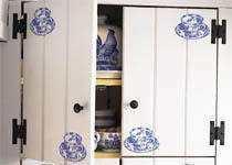 blue willow tea cups 25 wallies wallpaper cutouts 4 75 x 3 5 item 