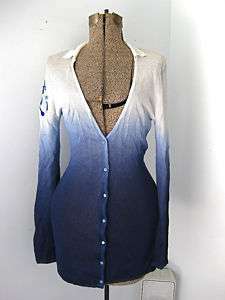 Christian Dior embroidered blue long cardigan sweater 8  