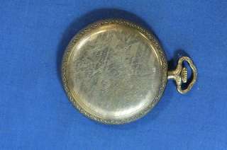 Circa 1919 Waltham Open Face Antique Pocket Watch 17j 16s 43mm  