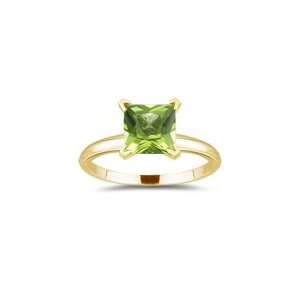  3/4 (0.71 0.80) Cts Peridot Solitaire Ring in 14K Yellow 