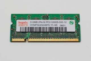 512MB PC2 5300 (667MHz) DDR2 SO DIMM (Original RAM v. Apple iMac) in 