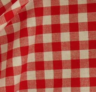 Vichy Karo Rot / Weiß Baumwoll Stoff groß kariert Dekostoff Kleidung 
