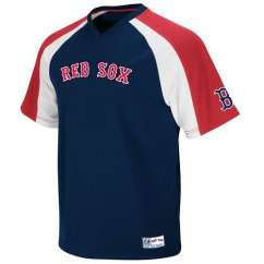 Boston Red Sox Navy Crusader V Neck Mesh Jersey  