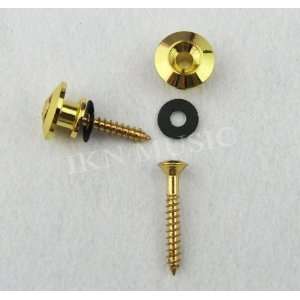    small strap buttons knob set golden color Musical Instruments