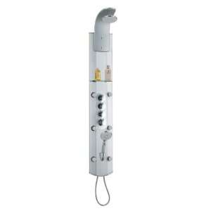   SHCM 2648 00 Narrow Single Glass Shelf Hydrotherapy Shower Column N A